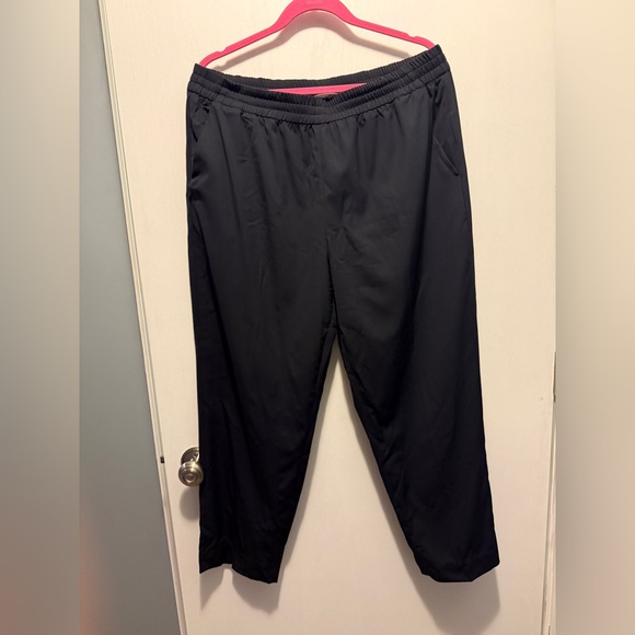 Everlane Italian GoWeave 100% Wool Pull-On Ankle Pant in Black - Size 16 - Picture 2 of 12